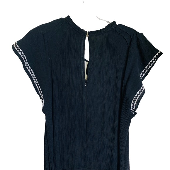 CeCe Crinkle Rayon Jumpsuit 1X Black 3135 - Picture 4 of 11